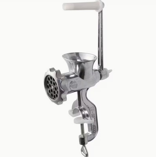 Aluminium manual meat grinder - aluminium,